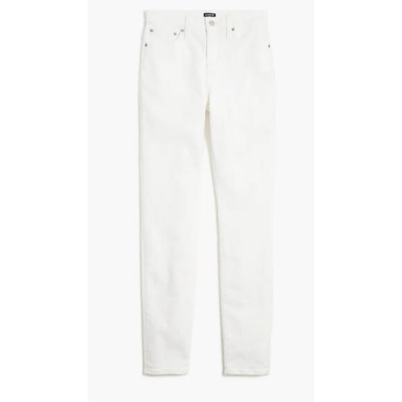 J. Crew Factory Denim - J.Crew $98 Curvy 10" Rise Skinny Jean White Stretch Size 35 BH987